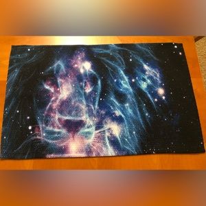Cosmic lion wall hanging or rug